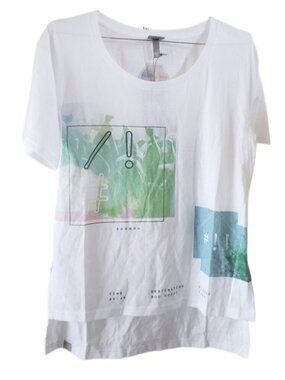 Brand New Bench Settleon White Graphic Short Sleeve T-Shirt